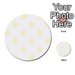 Polka Dots - Cream Yellow on White Multi-purpose Cards (Round)