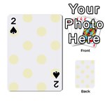 Polka Dots - Cream Yellow on White Playing Cards 54 Designs