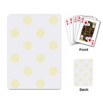 Polka Dots - Cream Yellow on White Playing Cards Single Design