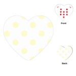 Polka Dots - Cream Yellow on White Playing Cards (Heart)