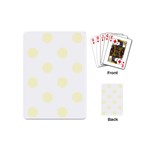 Polka Dots - Cream Yellow on White Playing Cards (Mini)