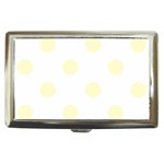 Polka Dots - Cream Yellow on White Cigarette Money Case