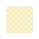 Polka Dots - White on Blond Yellow Satin Bandana Scarf