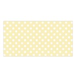 Polka Dots - White on Blond Yellow Satin Shawl