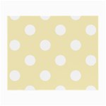 Polka Dots - White on Blond Yellow Small Glasses Cloth