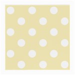 Polka Dots - White on Blond Yellow Medium Glasses Cloth