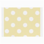 Polka Dots - White on Blond Yellow Large Glasses Cloth (2 Sides)