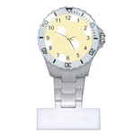 Polka Dots - White on Blond Yellow Nurses Watch