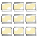 Polka Dots - White on Blond Yellow 9mm Italian Charm (9 pack)