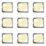 Polka Dots - White on Blond Yellow Mega Link Italian Charm (9 pack)