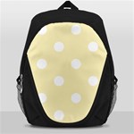 Polka Dots - White on Blond Yellow Backpack Bag