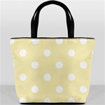 Polka Dots - White on Blond Yellow Bucket Bag