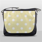Polka Dots - White on Blond Yellow Messenger Bag