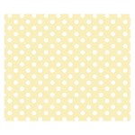 Polka Dots - White on Blond Yellow Double Sided Flano Blanket (Small)