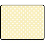 Polka Dots - White on Blond Yellow Fleece Blanket (Medium) (One Side)