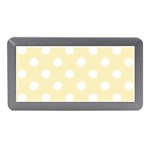 Polka Dots - White on Blond Yellow Memory Card Reader (Mini)