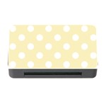 Polka Dots - White on Blond Yellow Memory Card Reader with CF