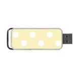 Polka Dots - White on Blond Yellow Portable USB Flash (Two Sides)