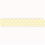 Polka Dots - White on Blond Yellow Small Bar Mat