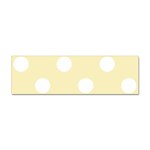 Polka Dots - White on Blond Yellow Sticker (Bumper)