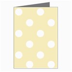 Polka Dots - White on Blond Yellow Greeting Card