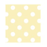 Polka Dots - White on Blond Yellow Greeting Card 4.5  x 6 