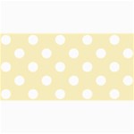 Polka Dots - White on Blond Yellow 4  x 8  Photo Cards