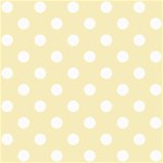 Polka Dots - White on Blond Yellow ScrapBook Page 8  x 8 