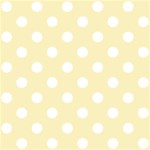 Polka Dots - White on Blond Yellow ScrapBook Page 12  x 12 
