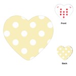 Polka Dots - White on Blond Yellow Playing Cards (Heart)