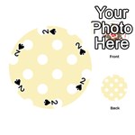 Polka Dots - White on Blond Yellow Playing Cards 54 (Round)