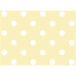 Polka Dots - White on Blond Yellow Birthday Cake 3D Greeting Card (7x5)