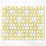 Polka Dots - White on Blond Yellow Jigsaw Puzzle (Rectangular)
