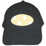 Polka Dots - White on Blond Yellow Black Cap