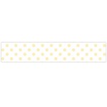 Polka Dots - Blond Yellow on White Flano Scarf (Large)