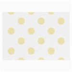 Polka Dots - Blond Yellow on White Large Glasses Cloth (2 Sides)