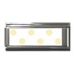 Polka Dots - Blond Yellow on White Superlink Italian Charm (9mm)