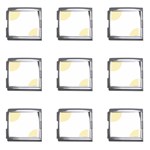 Polka Dots - Blond Yellow on White Mega Link Italian Charm (9 pack)