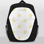 Polka Dots - Blond Yellow on White Backpack Bag