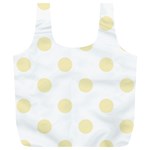 Polka Dots - Blond Yellow on White Full Print Recycle Bag (XL)