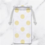 Polka Dots - Blond Yellow on White Jewelry Bag