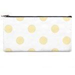 Polka Dots - Blond Yellow on White Pencil Case