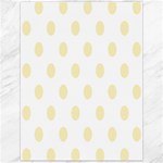 Polka Dots - Blond Yellow on White Canvas 12  x 16 
