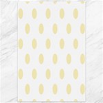 Polka Dots - Blond Yellow on White Canvas 12  x 18 