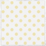 Polka Dots - Blond Yellow on White Canvas 16  x 16 