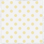 Polka Dots - Blond Yellow on White Canvas 20  x 20 