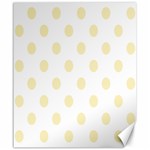 Polka Dots - Blond Yellow on White Canvas 20  x 24 