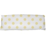 Polka Dots - Blond Yellow on White Body Pillow Case (Dakimakura) (One Side)