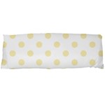 Polka Dots - Blond Yellow on White Body Pillow Case Dakimakura (Two Sides)