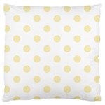 Polka Dots - Blond Yellow on White Standard Flano Cushion Case (One Side)